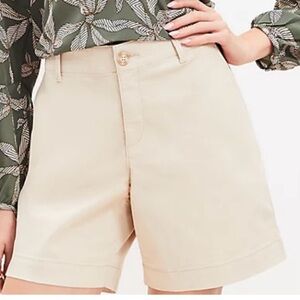 Loft Khaki Chino Shorts Sz 14